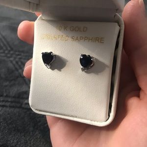 10k gold Sapphire earrings